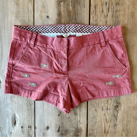 J. Crew Pants - J. Crew Chino Shorts with Fish Appliqué Women’s Size 10 Style 42407